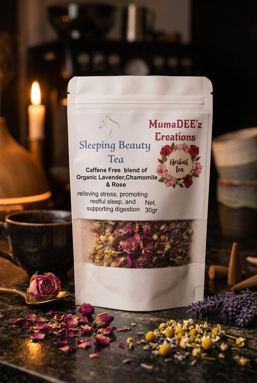 Sleeping Beauty Herbal Tea – Lavender, Chamomile & Rose – 30g