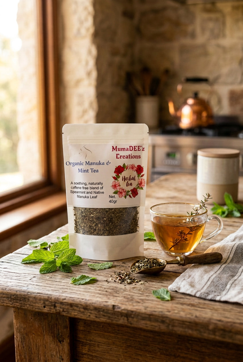 Organic Mānuka & Mint Herbal Tea – 40g