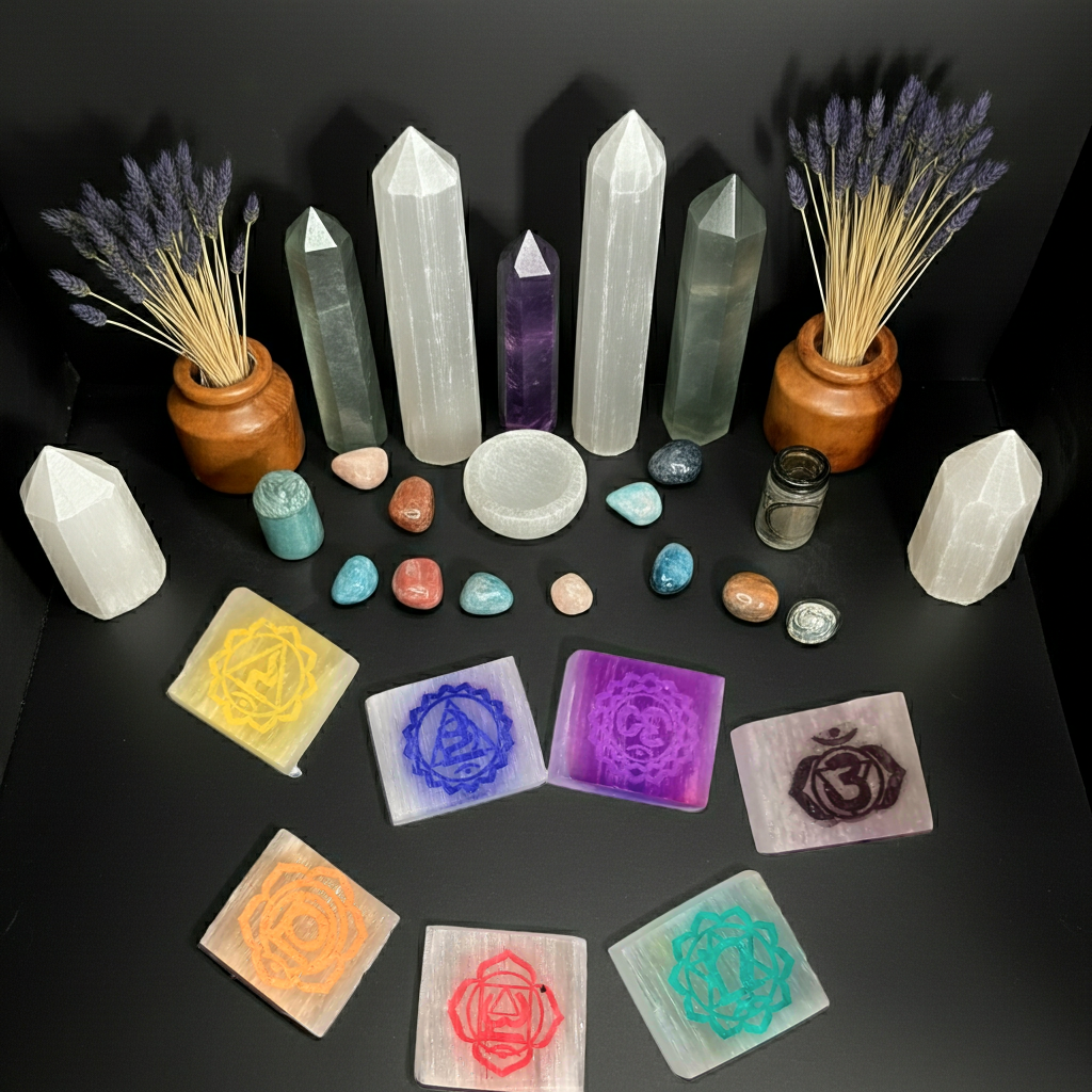 Selenite Charging Plate 7 chakra