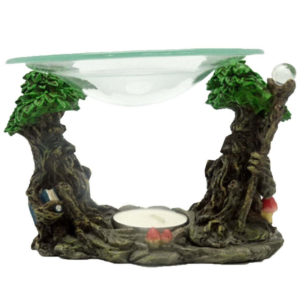 Twin Green Man Oil Burner