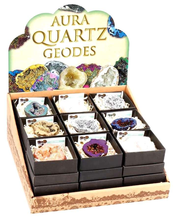 Aura Quartz Geodes