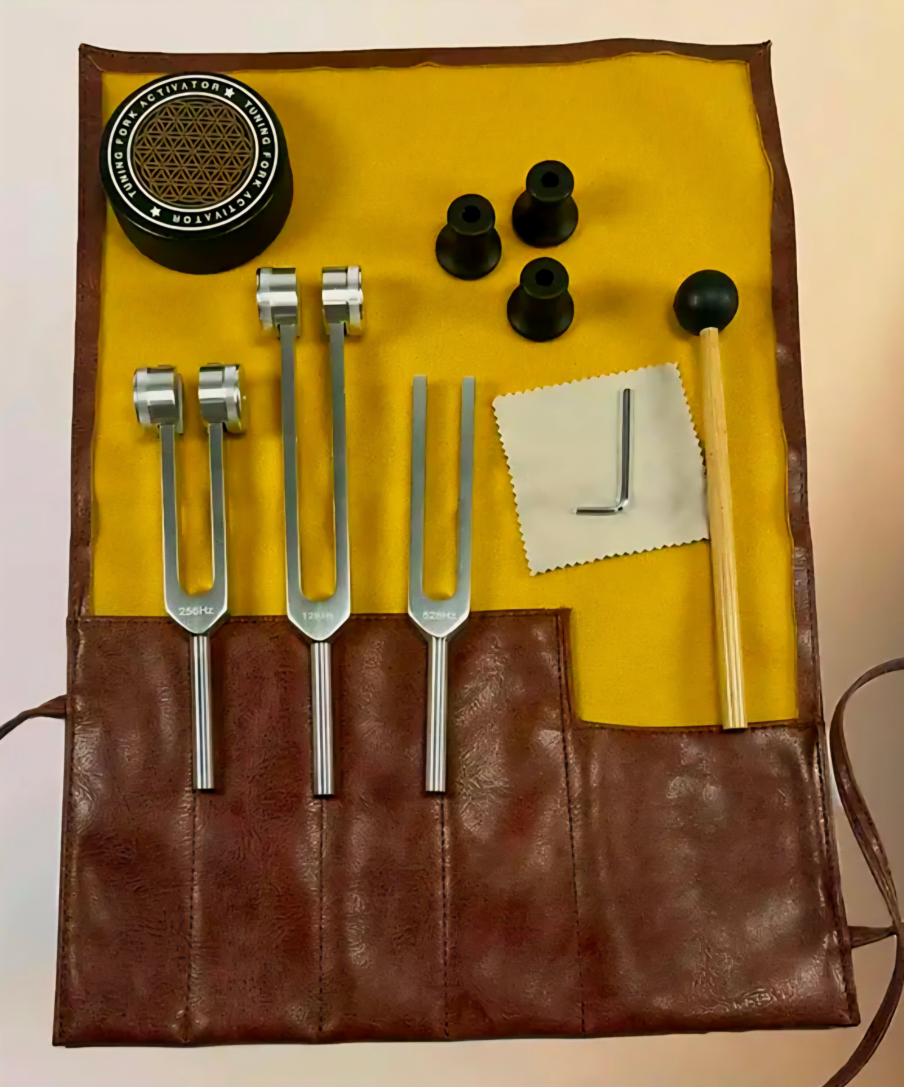 3-Piece Healing Tuning Fork Set - 128Hz, 256Hz, 512Hz